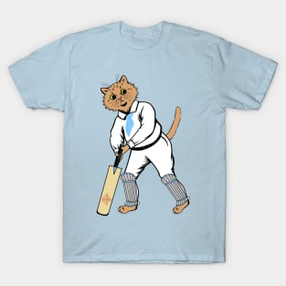 Cricket Batsman Cat T-Shirt